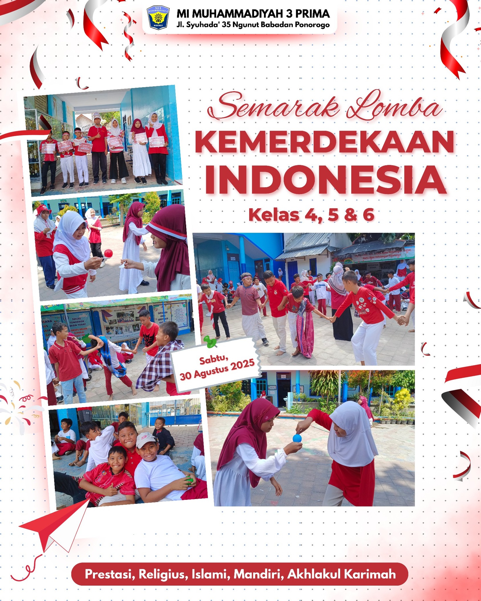 Semarak Lomba Kemerdekaan RI 2025 di MI Muhammadiyah 3 Prima